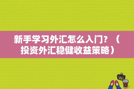 新手学习外汇怎么入门？（投资外汇稳健收益策略）