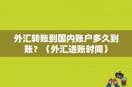 外汇转账到国内账户多久到账？（外汇进账时间）