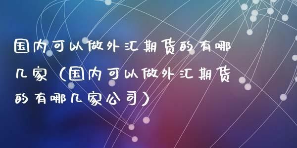 国内跨境外汇资质有几家？外汇交易商访谈