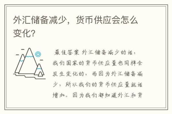 为什么减少外汇储备和货币供应量，会导致国民收入减少？（兑换外汇 储备减少）