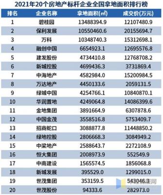 中国十大房产集团分别是哪些？（绿城中国市值）